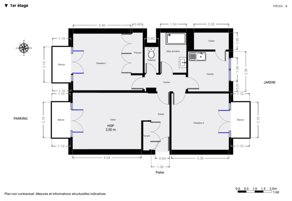 Photo 10/10 - appartement 3 pièces 60 m² à Châtillon