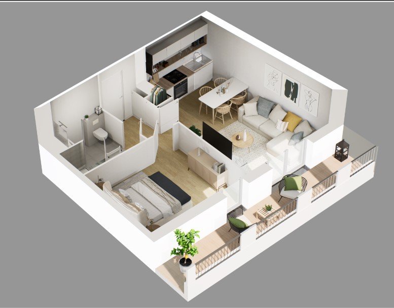 Photo 3/5 - appartement 2 pièces 39 m² à Nanterre